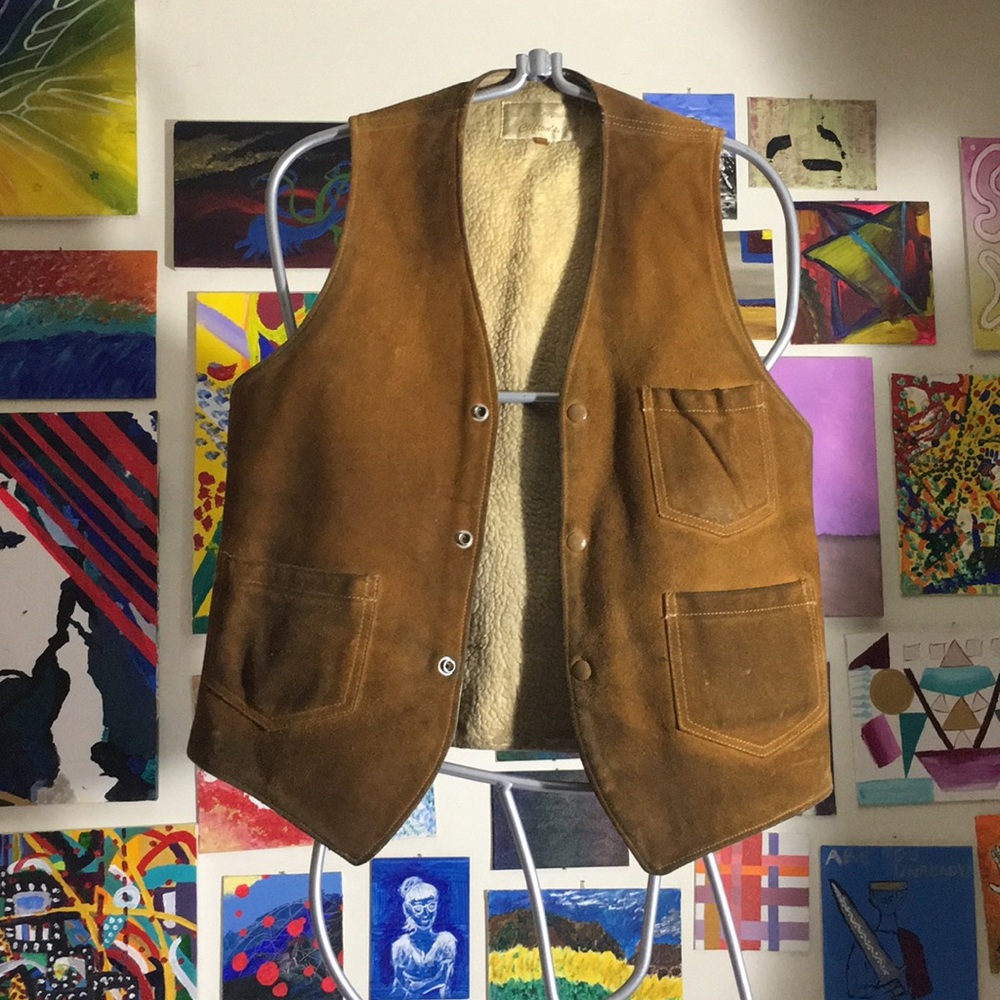 Chris Line brown leather vest